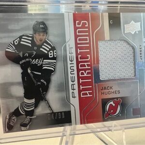 Jack Hughes Premier Attractions Jersey Card